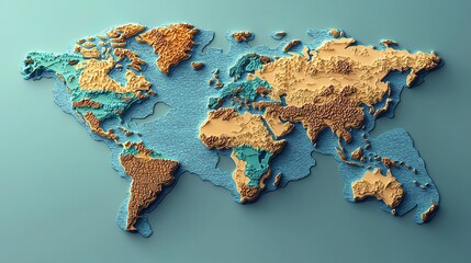 Displacement map illustrating regions affected by climate change symbolizing global migration challenges
