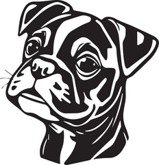 Boxer puppy. Hand drawn vector illustration