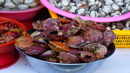 그릇에 담긴 홍가리비