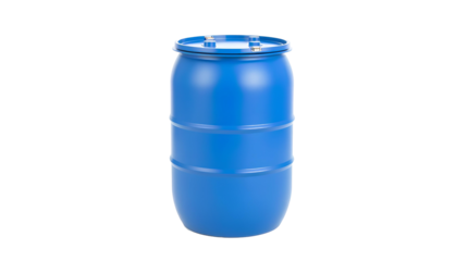 Photo of plastic barrel with a removable lid isolated on transparent background.png