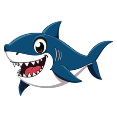  A shark with big teeth and a big smile on the face