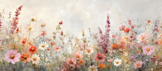 Pastel Wildflower Meadow