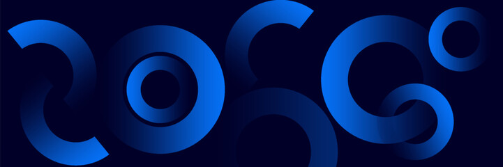 A blue background with circles of different sizes and colors. The circles are arranged in a way that creates a sense of movement and energy. Scene is dynamic and lively