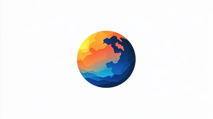 Fototapeta premium A colorful abstract representation of the Earth in digital form.