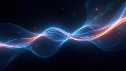 Dynamic abstract digital art with flowing light patterns.