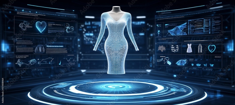Aufkleber fashion tech ai-powered personalized styling, design, and virtual prototyping in immersive display