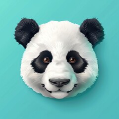 Obraz premium Cute panda face mammal animal bear.