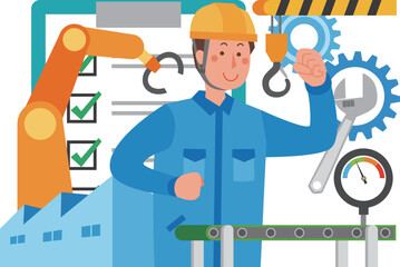 製造業の男性作業員