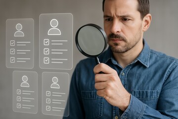 Analyzing Job Applications with a Magnifying Glass A Mans Serious Examination of Candidate Profiles for Better Hiring Decisions