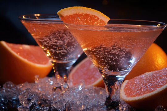 Diamonds on the Rocks: A Sparkling Cocktail Infused with Grapefruit Liqueur
