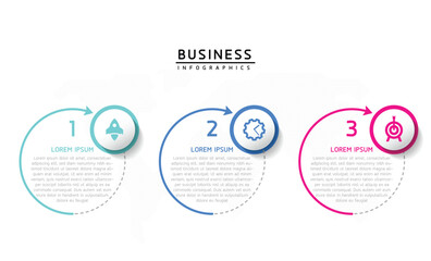 Vector business Presentation Connecting Steps Infographic Template