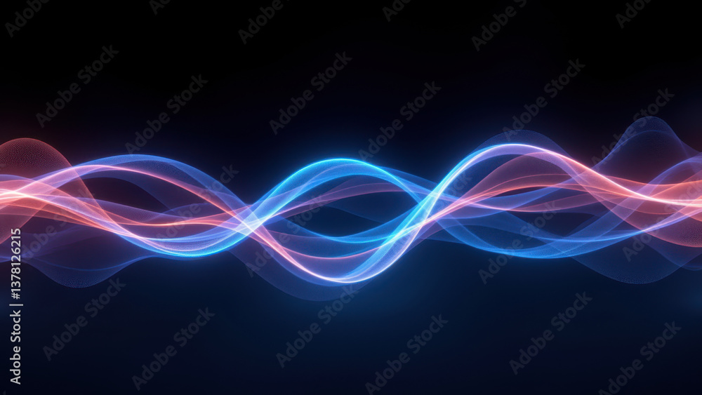 Aufkleber a dynamic graphic representation of sound or data waves with a vibrant spectrum of colors against a 