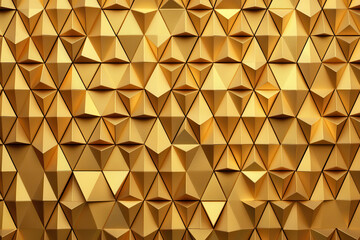 Fototapeta premium Elegant gold polygonal grid with shimmering metallic texture