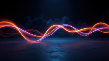 Futuristic abstract design with vibrant light effects and a modern digital look.
