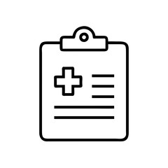 Fototapeta premium Medical clipboard with health records