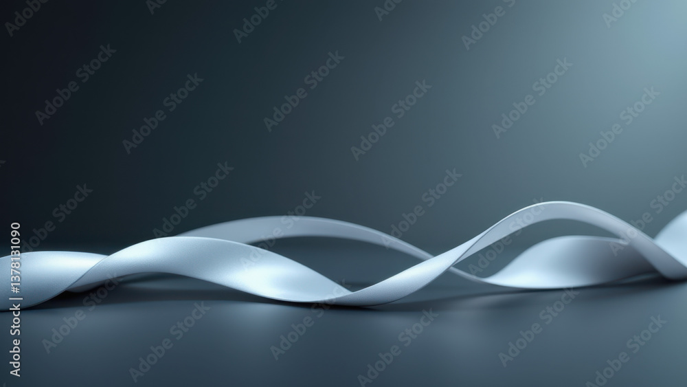 Poster abstract representation of a digital or virtual landscape with futuristic design elements.