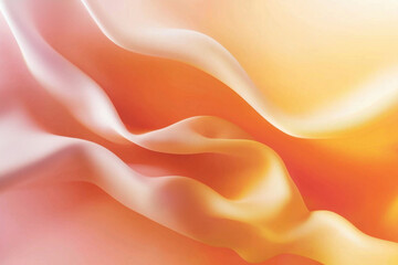 Obraz premium Elegant flowing gradients of warm orange to golden yellow abstract digital canvas minimalist design soft textures inviting ambiance