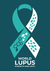 Fototapeta premium World Lupus Day Vector Designs - Solid Color T-shirt, Poster, Sticker, Social Media Post, Print Card, Animated GIF for Lupus Awareness