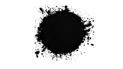 Grunge circle with rough edges, digital art design, cut out transparent