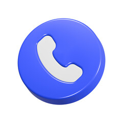 call icon 3d phone button 3d rendering
