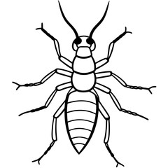 Simple Termite Line Illustration