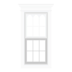 Realistic vintage house window frame