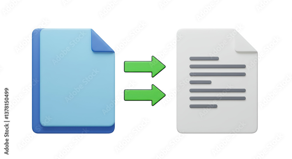 Poster isolated file transfer with green arrows