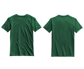 Bright green t-shirt is shown from both front and back perspectives. Designed for casual outings or sports, this comfortable top highlights a classic fit and versatile style for everyday use