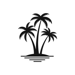 Palm tree vector icon