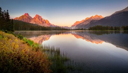 Naklejka premium lake in the mountains