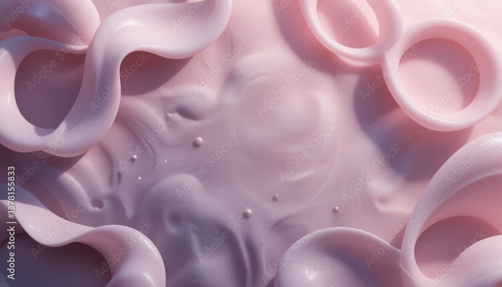 Aufkleber fluid motion abstract art gallery setting digital design modern aesthetic top-down view surreal conc