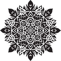Fototapeta premium Mandala Silhouette Vector Illustration Design