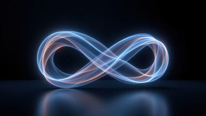 A captivating 3D rendering of a technological infinity loop symbolizing continuous advancement and innovation.