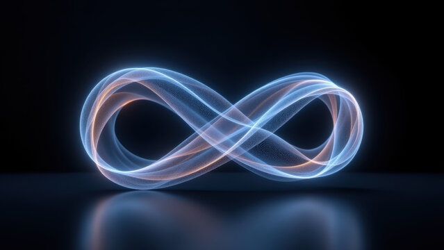 A captivating 3D rendering of a technological infinity loop symbolizing continuous advancement and innovation.