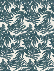 Palm leaf  tropical mono chro...