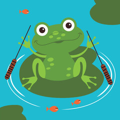 Kids Frog In The Pond