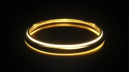 Elegant golden rings with soft glow on a dark backdrop, offering a sense of luxury and sophistication