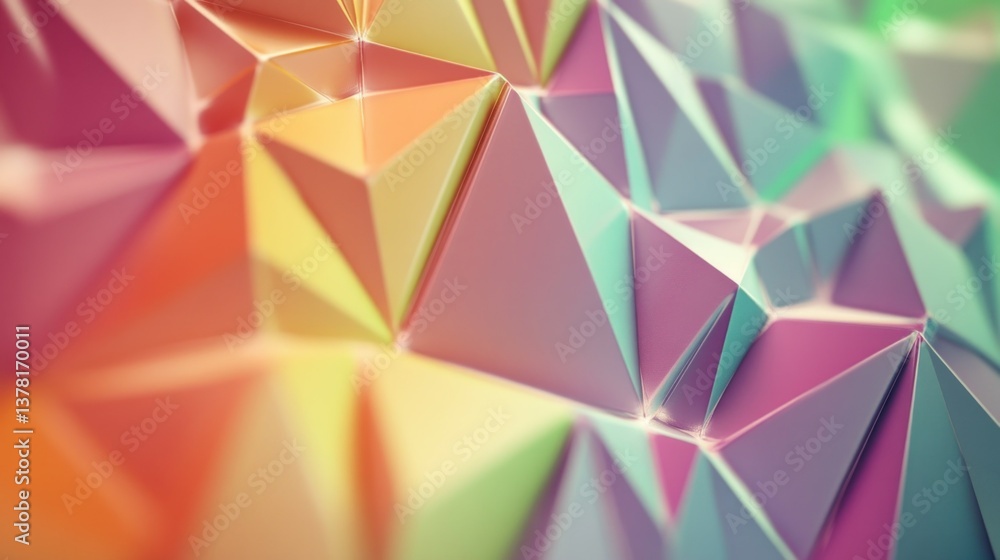 Poster abstract colorful triangular polygonal background