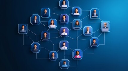 Network Connecting People A Digital Social Media and Communication Concept