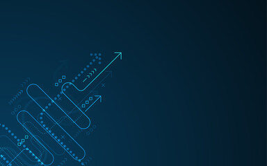 Abstract arrow direction. Technology background. High speed. Hi-tech