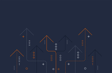 Abstract arrow direction. Technology background. High speed. Hi-tech