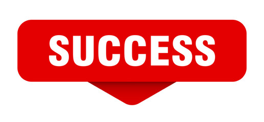 success sticker. success sign on transparent background