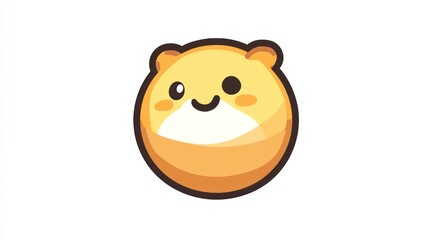 A cute cartoon animal with a round body and friendly expression perfect for childrens content