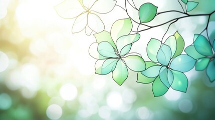 Obraz premium Delicate floral blooming against a soft focus background nature scene artistic illustration peaceful atmosphere close-up view serenity concept