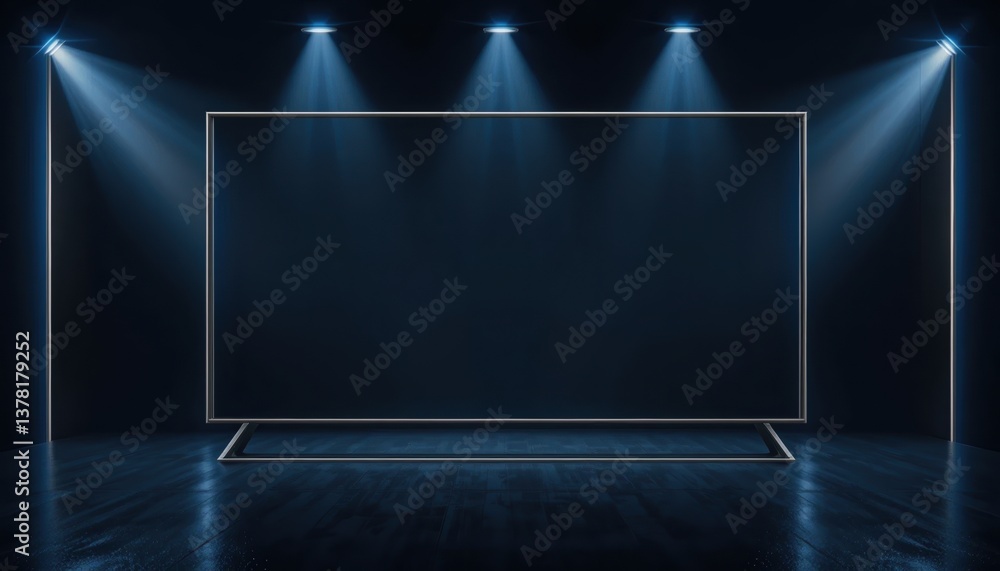 Aufkleber illuminated display stage featuring modern screen design studio environment high-definition visual c
