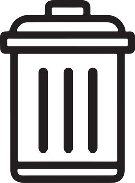 recommend clip art: Trash can line art vector design