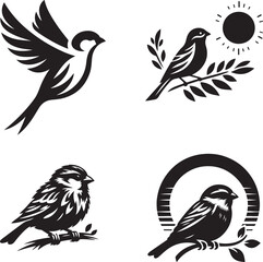 Obraz premium set of vector birds