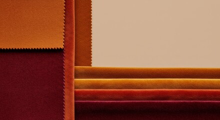 Autumnal Velvet Fabric Swatches