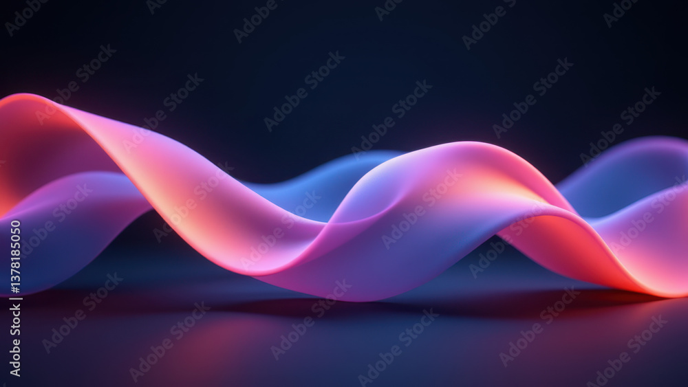 Poster dynamic abstract light display showcasing futuristic technology.