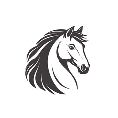 Wild horse head graphic vector style high resolution picture